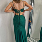 Green Mermaid Sparkle Long Formal Dress Prom Dress Lace Up Back SH447