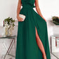 Beautiful One Shoulder Emerald Green Prom Dress SH480