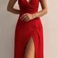 Spaghetti-Straps Mermaid Ruffles Black Prom Dress SH526