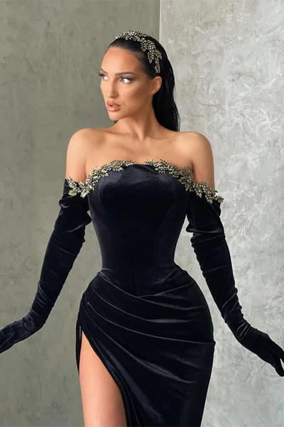 Gorgeous Prom Dresses,Elegant Evening Dresses,Long Formal Gowns,Black Formal Dress SH527