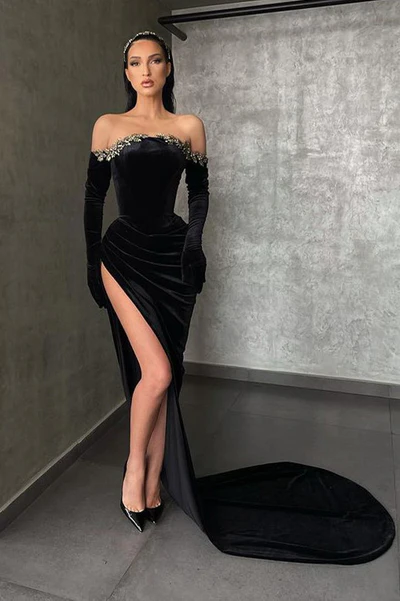 Gorgeous Prom Dresses,Elegant Evening Dresses,Long Formal Gowns,Black Formal Dress SH527