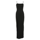 Spaghetti-Straps Mermaid Black Prom Dress SH536