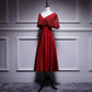 A line Red Prom Dresses Short Bridesmaid Dress SH206