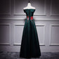 A line Dark Green Long Prom Dresses SH174