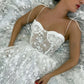 Gorgeous Off White Sweetheart Lace Prom Dress A-Line Spagetti Straps Long Evening Dress KS7950