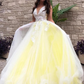 V Neck Open Back Tulle Applique Long Prom Dress SH568