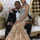 Sparkling Crystal Appliques Straps Black Girl Prom Dresses Open Back Mermaid Evening Dresses M0119