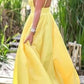 Yellow long prom dress yellow formal dress NN227