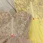 Yellow tulle beads prom dress evening dress KS4147