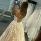 Simple Spaghetti Straps A-Line Lace Appliques Tulle Long Prom Dress KS7930