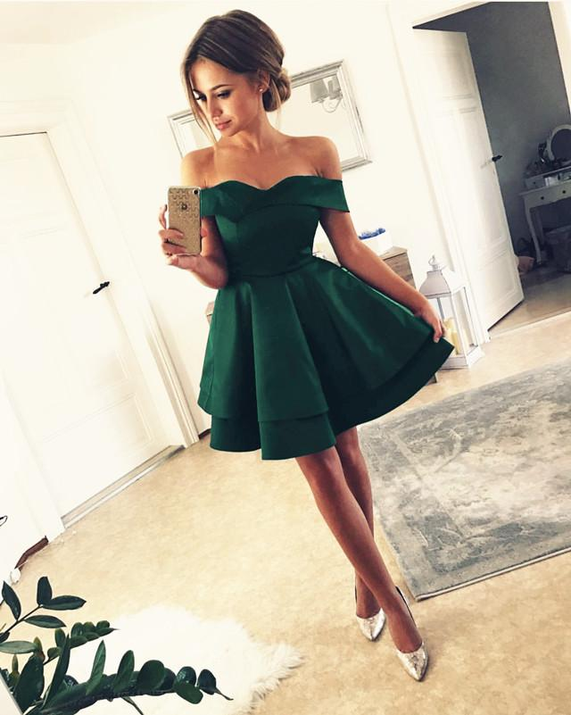 Short Prom Dresses Green Homecoming Dress E13 – shinydress