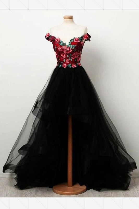 Red Prom Dresses, Beautiful Prom Dresses, Prom Dresses Vintage, Black Evening Gown 0614