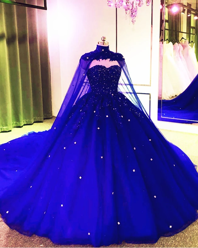 Tulle Ball Gown Quinceanera Dresses With Cape Prom Dress N1483