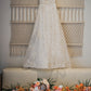 Stylish v neck tulle applique long prom dress B02