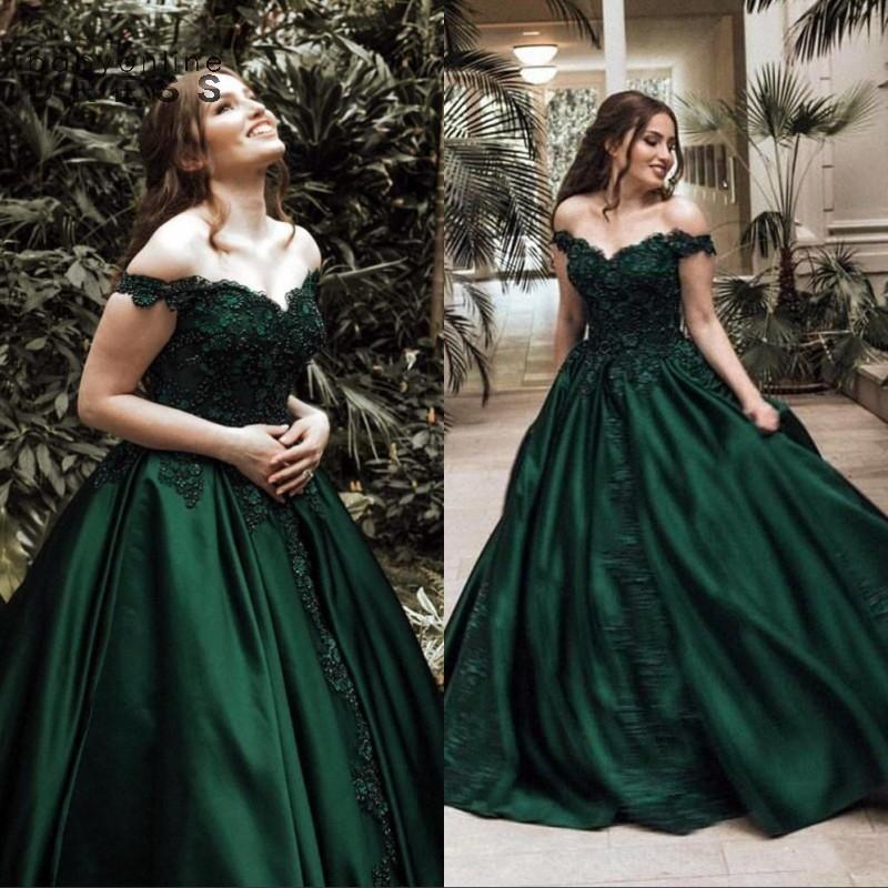 emerald green tulle prom dress Ellie Wilde Glitter-Tulle Long Mermaid Prom Gown Emerald / 0